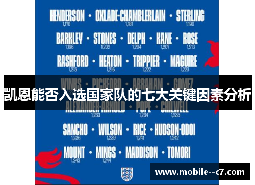 凯恩能否入选国家队的七大关键因素分析