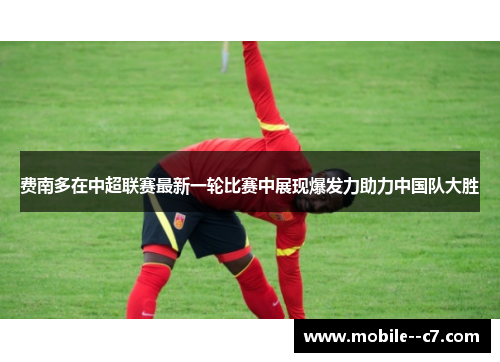 费南多在中超联赛最新一轮比赛中展现爆发力助力中国队大胜 费南多在中超联赛最新一轮比赛中展现爆发力助力中国队大胜